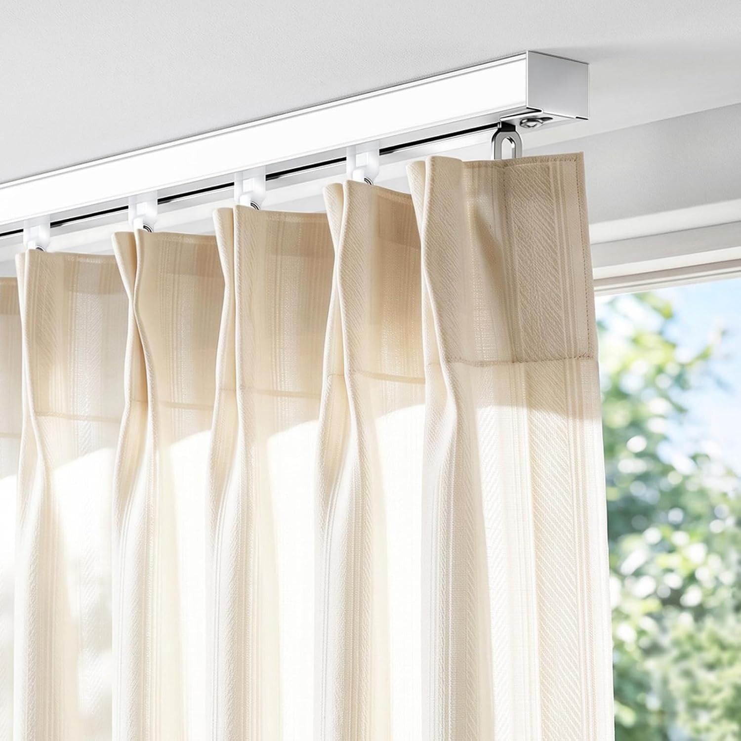 FELIDESIGN Ceiling Curtain Track Room Divider Rail Set 6ft-9ft