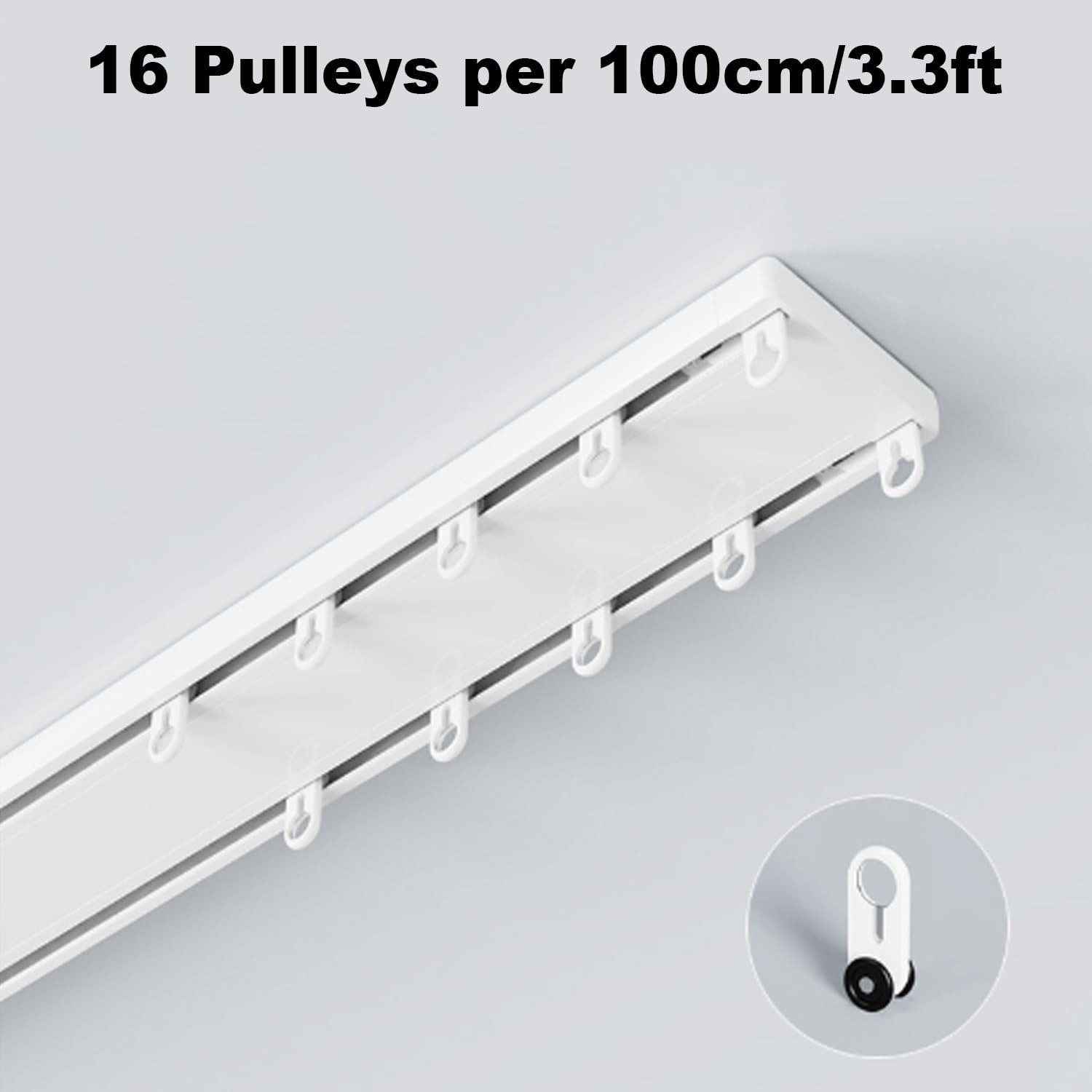 Double Row Ceiling Curtain Track 7.2ft: image 6