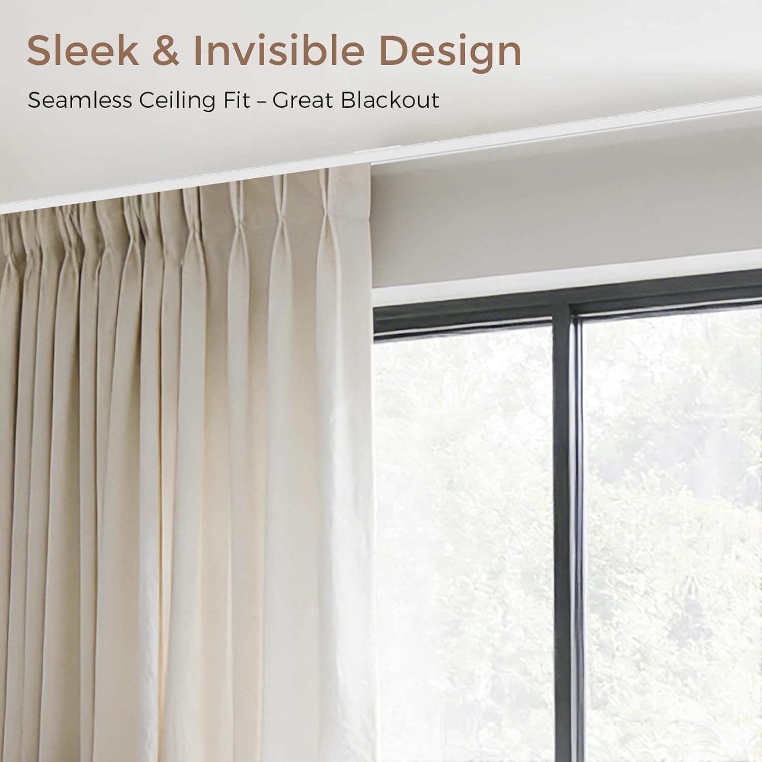 Heavy Duty Ceiling Curtain Track 6-9 ft, White Aluminum Rail Kit: image 7