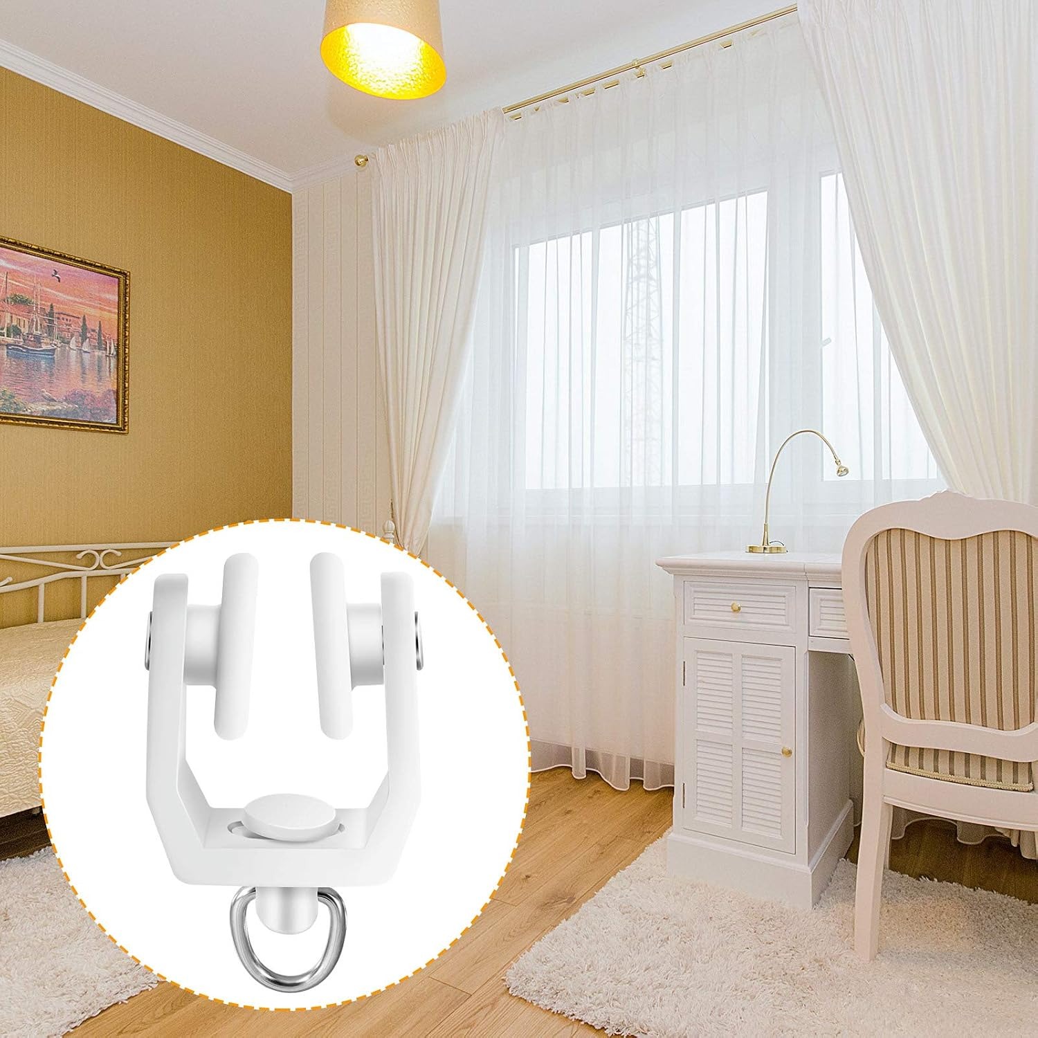 Curtain Track Rollers 50 Pack White: image 7