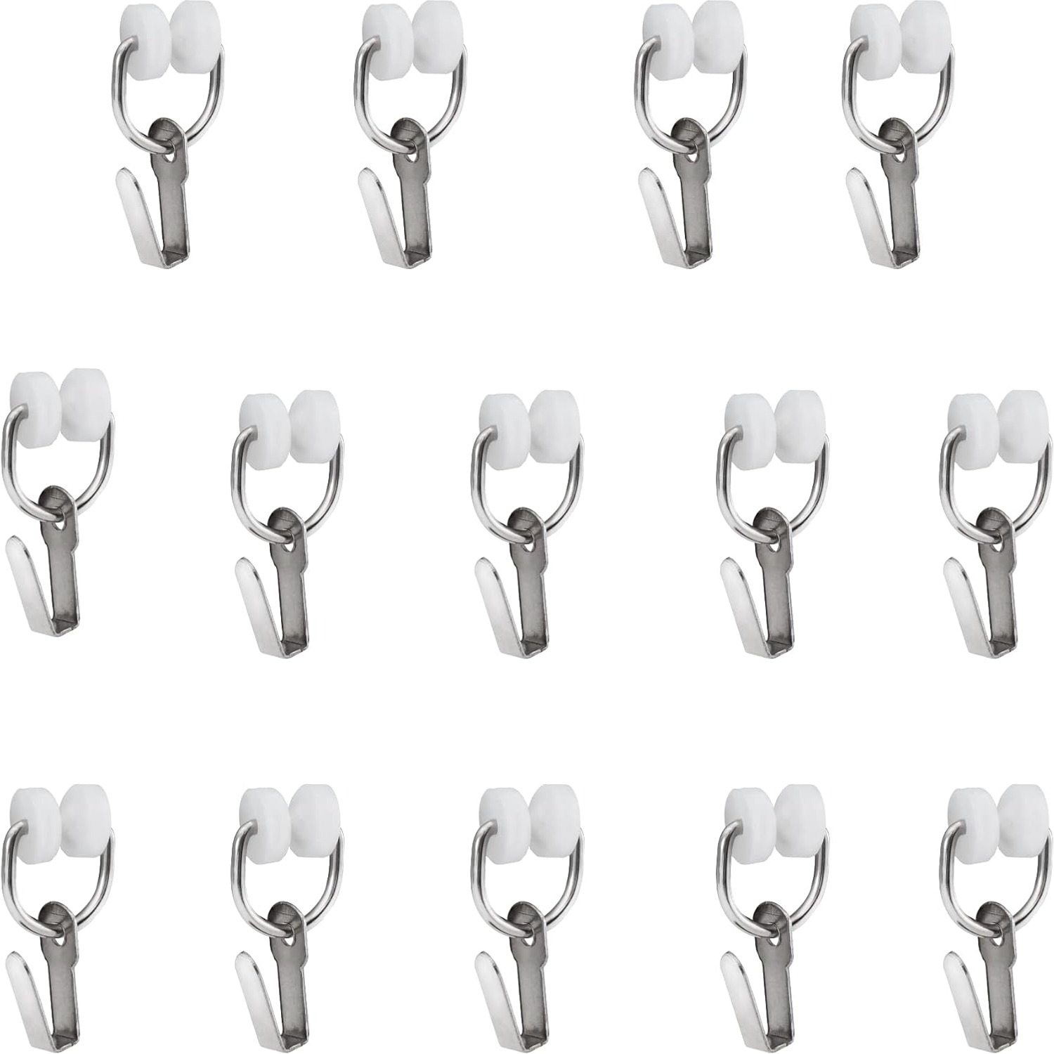 RV Curtain Carrier Hooks with Nylon Wheels for I-Beam Track