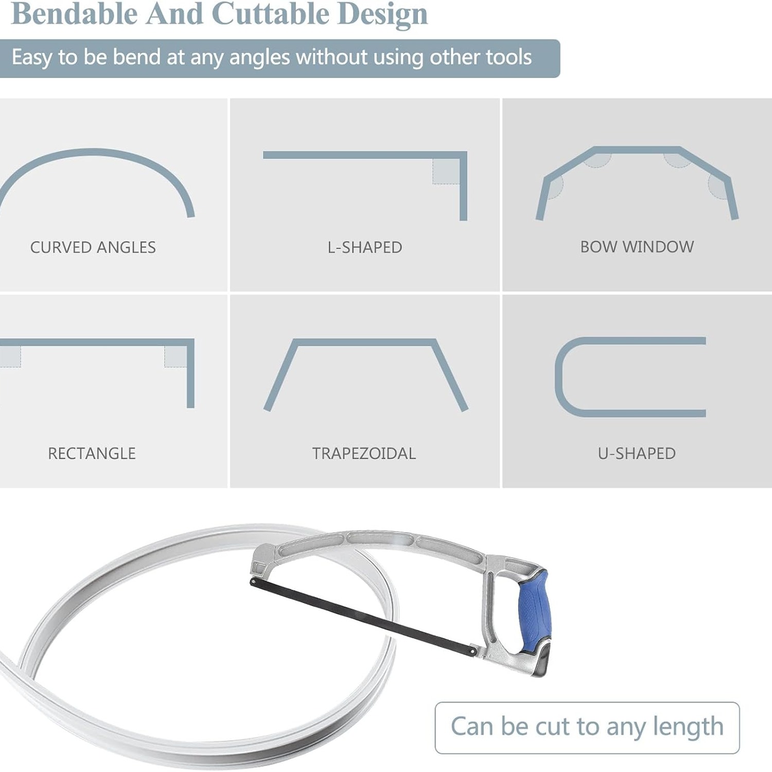 KOLAKO 12ft Flexible Bendable Curtain Track: image 5