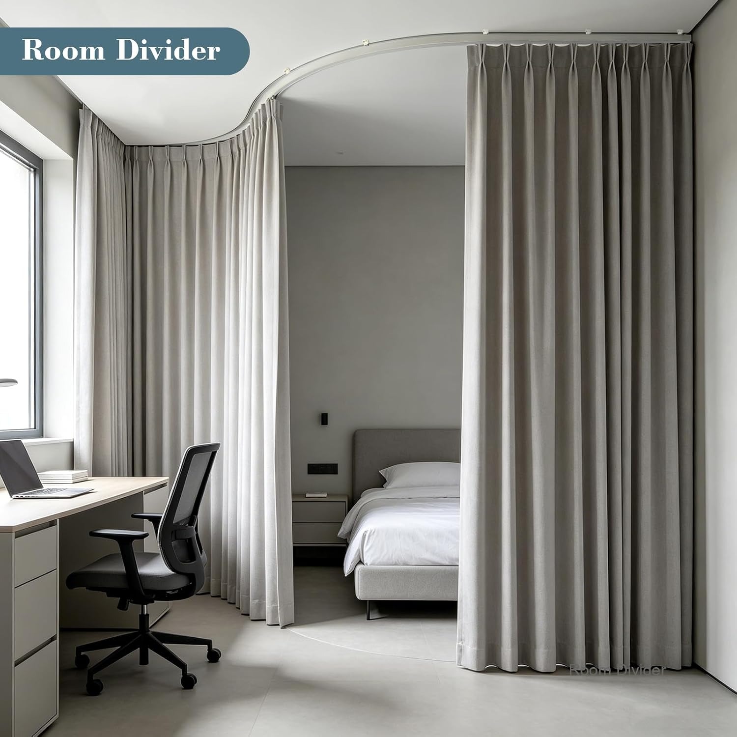 KOLAKO 12ft Flexible Bendable Curtain Track: image 7