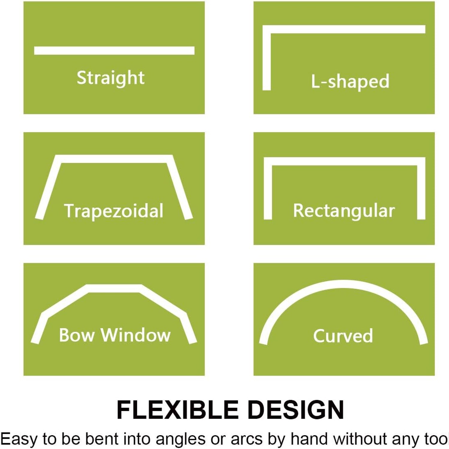 KXLife 20ft Flexible Ceiling Curtain Track Kit: image 5