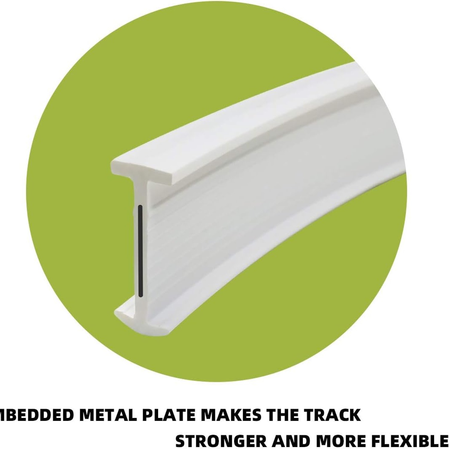 Flexible Ceiling Curtain Track 30ft Sliding Rail Kit: image 2
