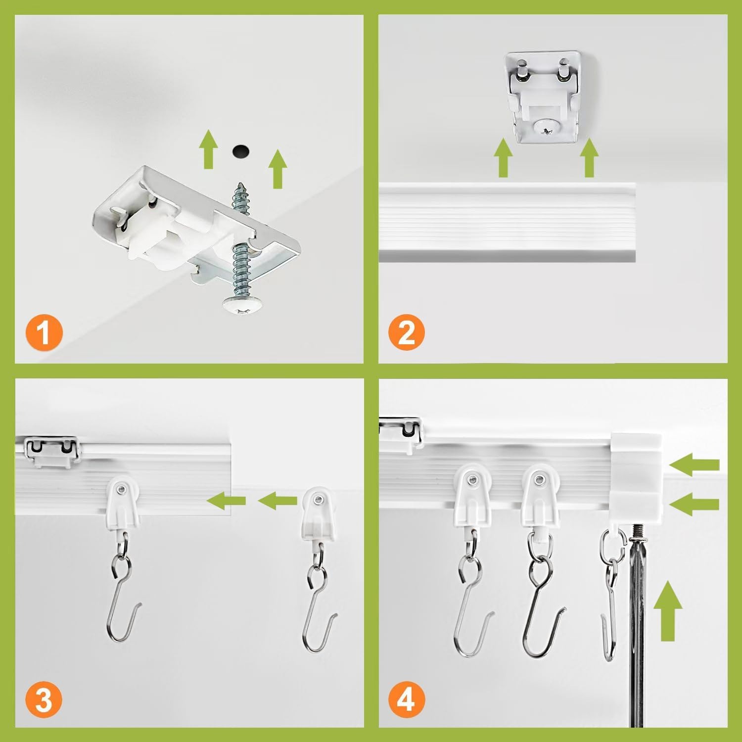 Flexible Ceiling Curtain Track 30ft Sliding Rail Kit: image 3