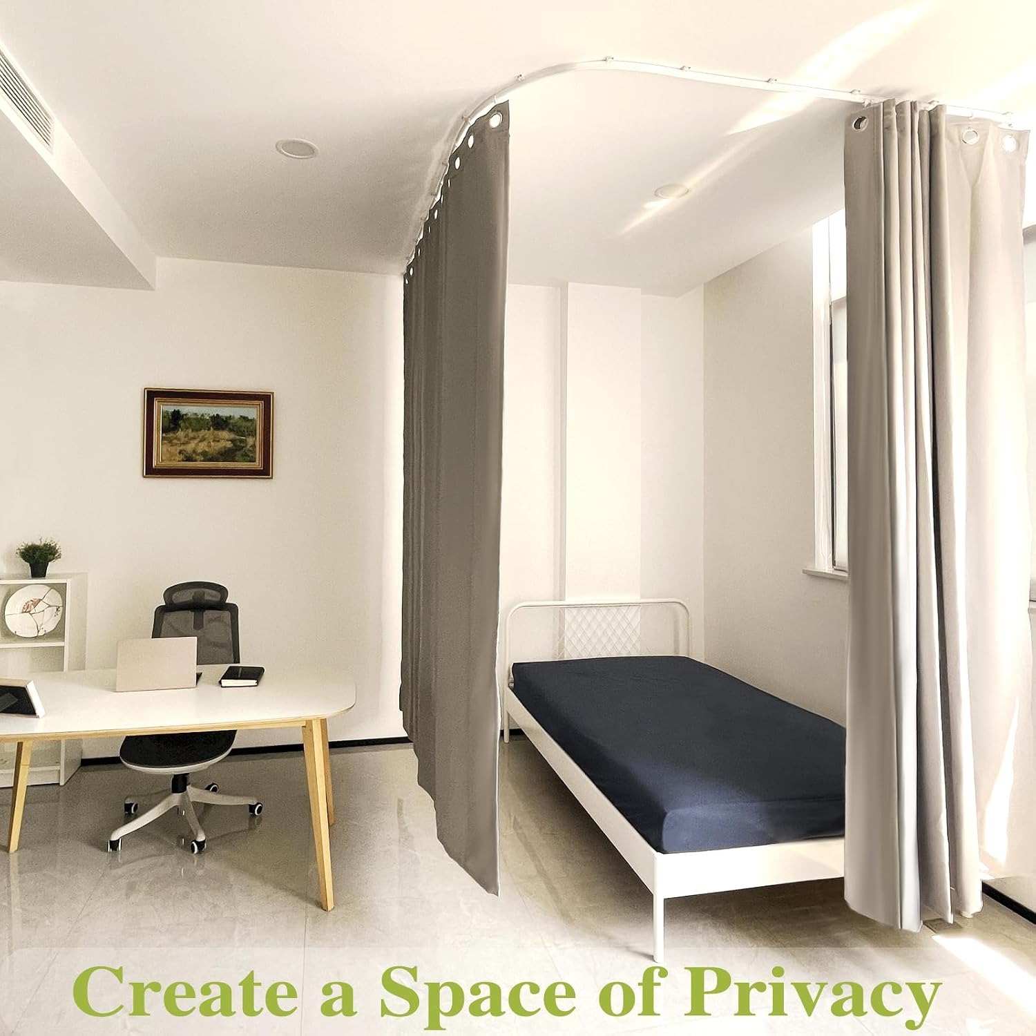 Flexible Ceiling Curtain Track 30ft Sliding Rail Kit: image 6