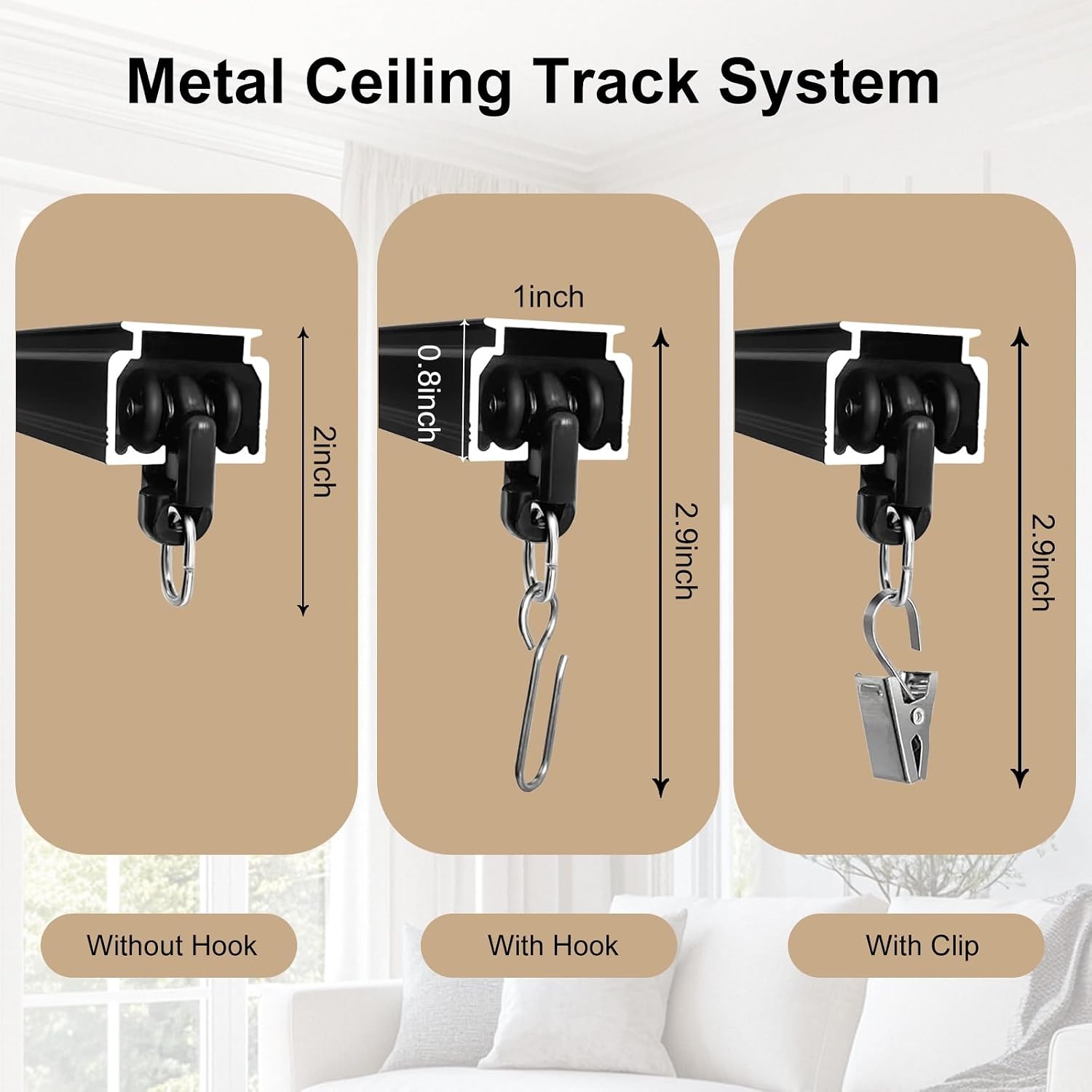 Heavy Duty Room Divider Curtain Track System