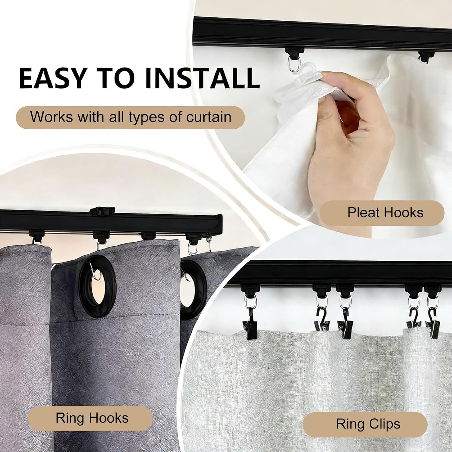 Heavy Duty Room Divider Curtain Track System