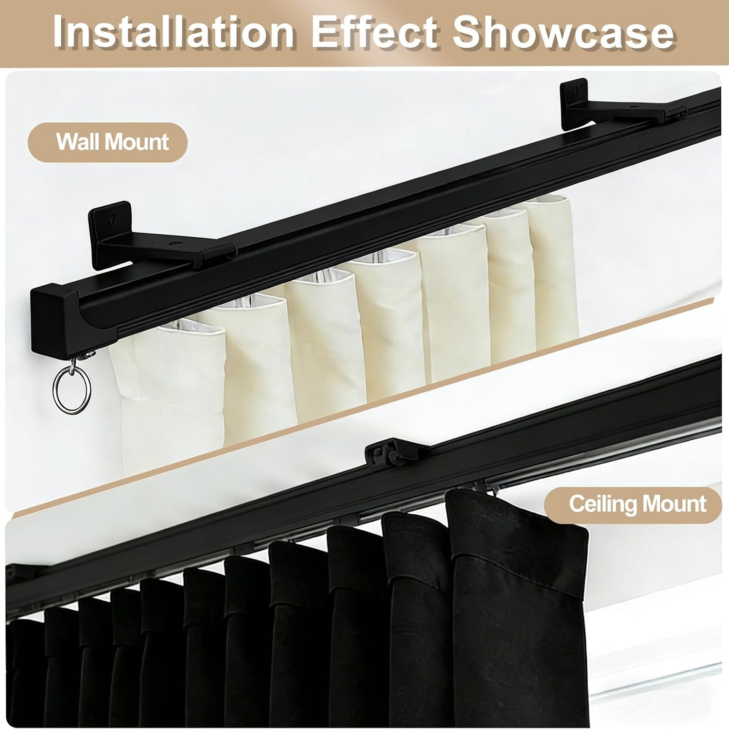 Heavy Duty Room Divider Curtain Track System