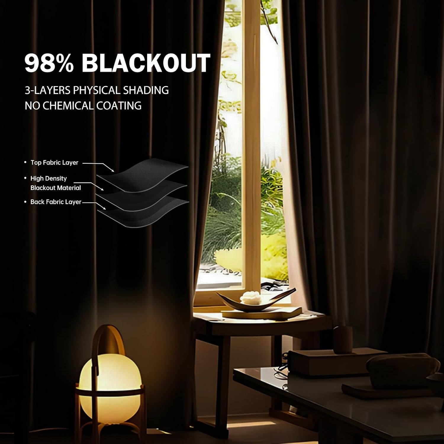 Extra Wide Room Divider Ceiling Track Set with Blackout Panel: image 4
