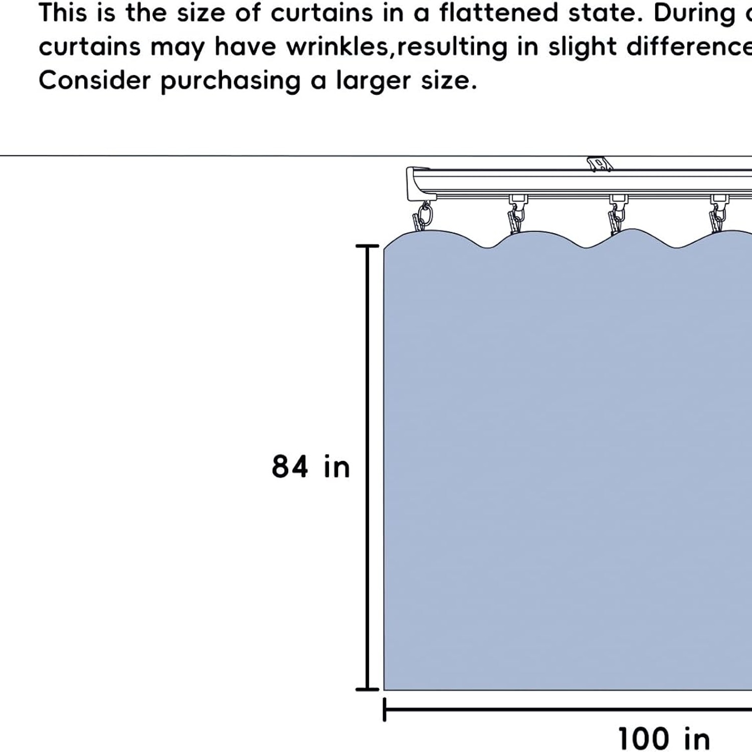 Extra Wide Room Divider Ceiling Track Set with Blackout Panel: image 7