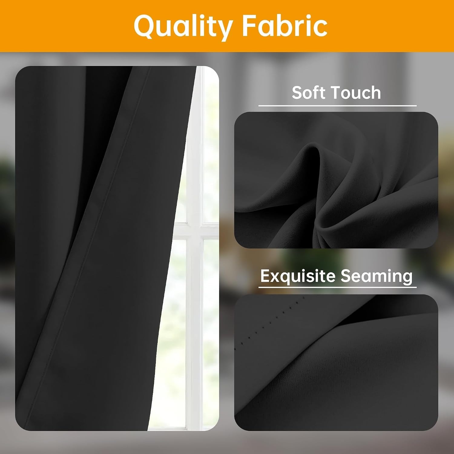 Blackout Room Divider Curtain and Flexible Ceiling Track Set